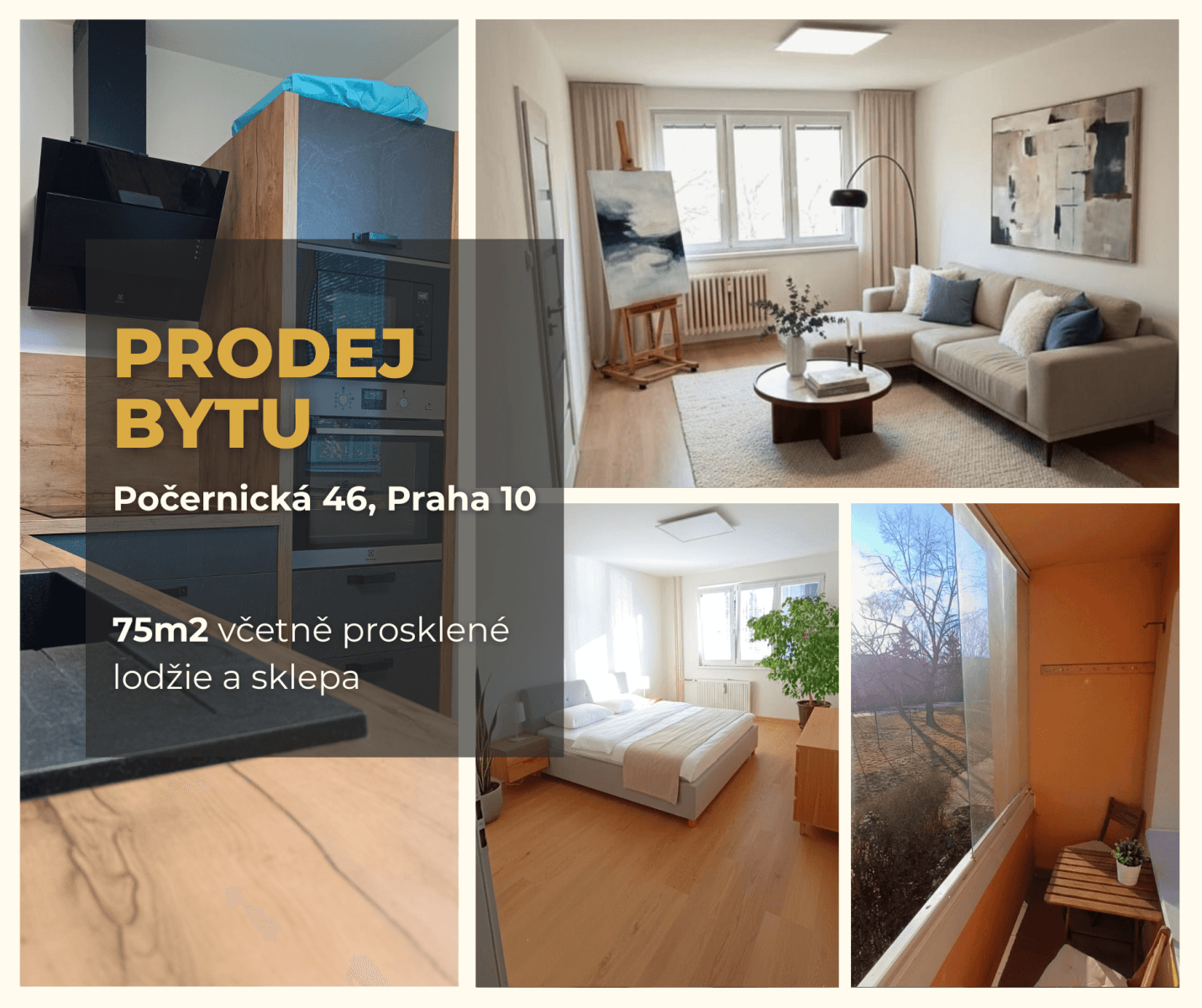 Predaj bytu 3-izbový 75 m², Počernická, Praha, Praha Predaj bytu 3-izbový 75 m², Počernická, Praha, Praha