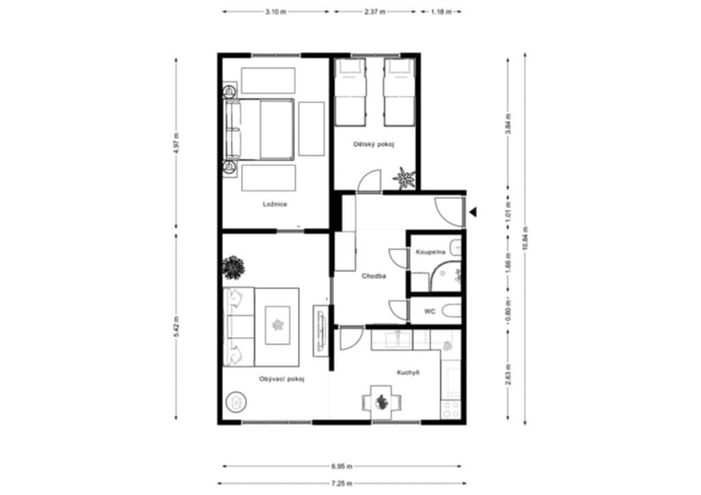 Prenájom bytu 3-izbový 73 m², Sezemická, Pardubice, Pardubický kraj Prenájom bytu 3-izbový 73 m², Sezemická, Pardubice, Pardubický kraj
