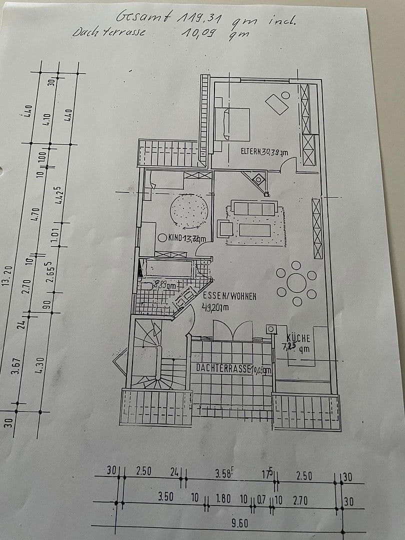 Prenájom bytu 3-izbový 120 m², Bischofsheim, Hesensko Prenájom bytu 3-izbový 120 m², Bischofsheim, Hesensko