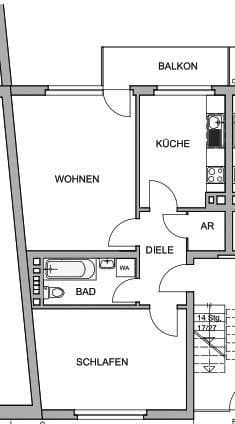 Prenájom bytu 2-izbový 53 m², Dellwiger Str. 31, Essen, Severné Porýnie - Westfálsko Prenájom bytu 2-izbový 53 m², Dellwiger Str. 31, Essen, Severné Porýnie - Westfálsko