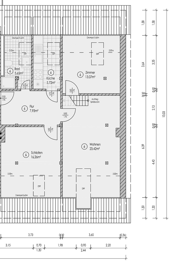 Prenájom bytu 3-izbový 88 m², Luckenwalde, Brandenbursko Prenájom bytu 3-izbový 88 m², Luckenwalde, Brandenbursko