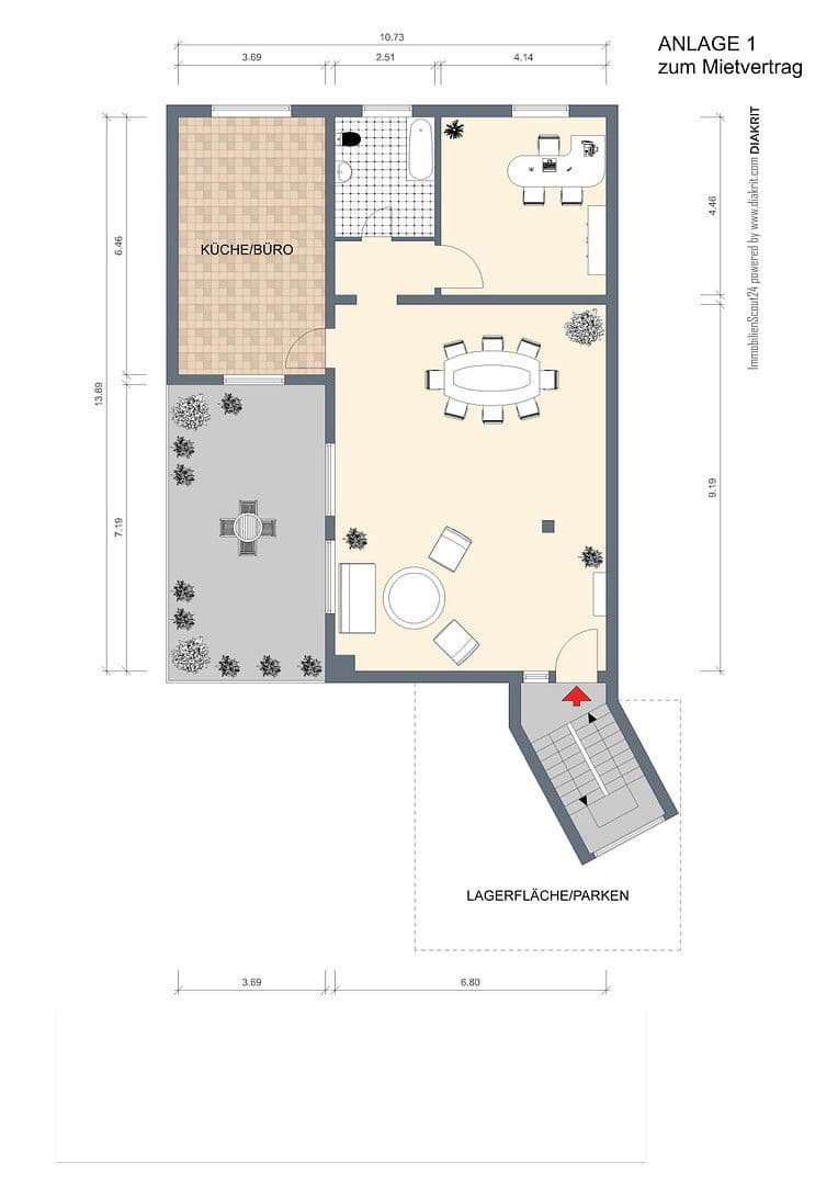 Prenájom kancelárie 130 m², Lagerstraße 12, Mannheim, Bádensko-Wurttembersko Prenájom kancelárie 130 m², Lagerstraße 12, Mannheim, Bádensko-Wurttembersko