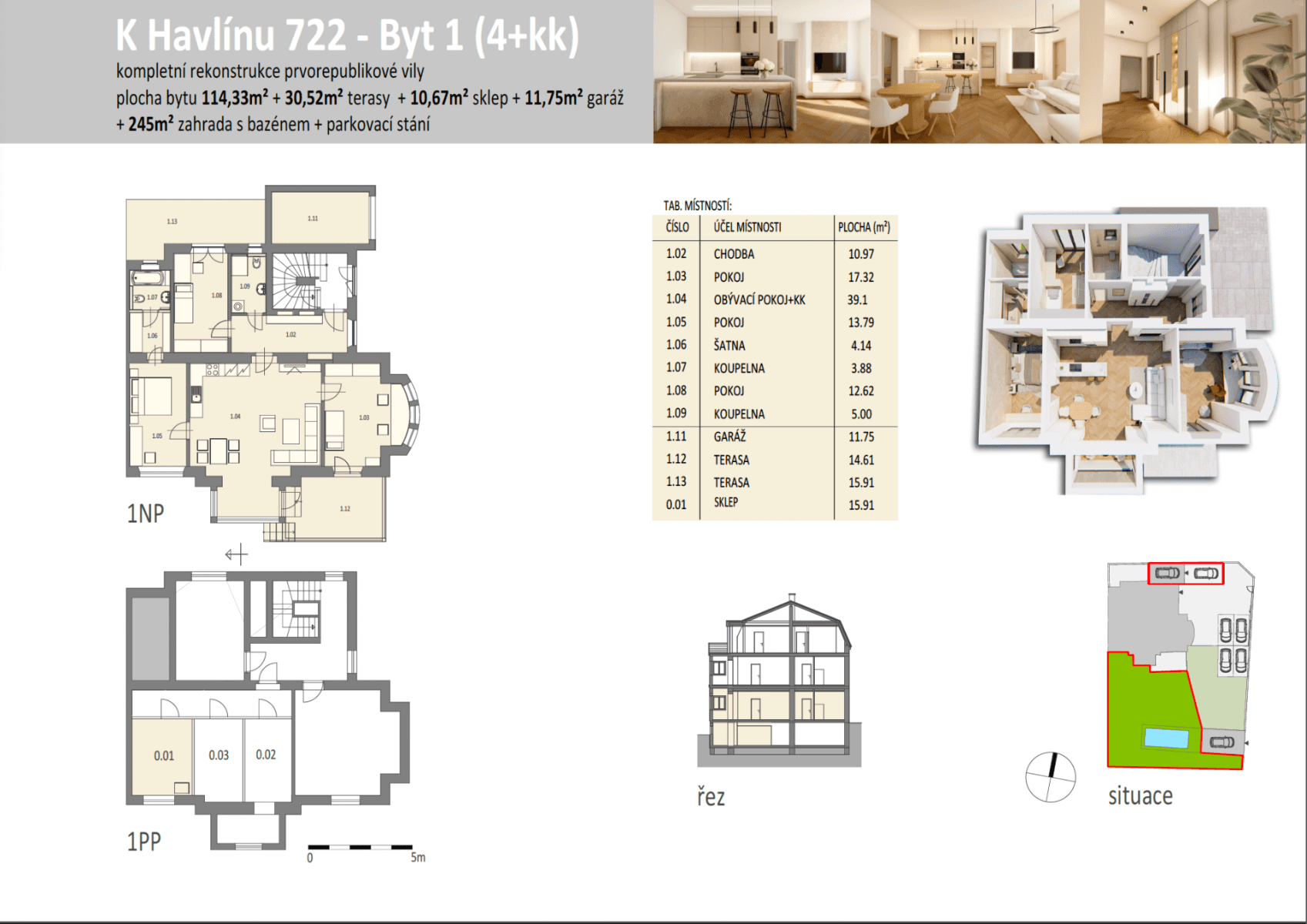 Predaj bytu 4-izbový 144 m², K Havlínu, Praha, Praha Predaj bytu 4-izbový 144 m², K Havlínu, Praha, Praha