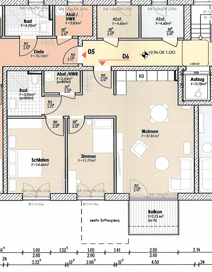 Prenájom bytu 3-izbový 80 m², Hamburger Allee 51b, Nauen, Brandenbursko Prenájom bytu 3-izbový 80 m², Hamburger Allee 51b, Nauen, Brandenbursko