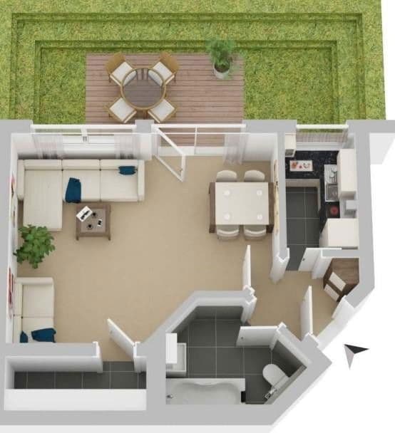 Predaj bytu 1-izbový 42 m², Plieningen, Bádensko-Wurttembersko Predaj bytu 1-izbový 42 m², Plieningen, Bádensko-Wurttembersko