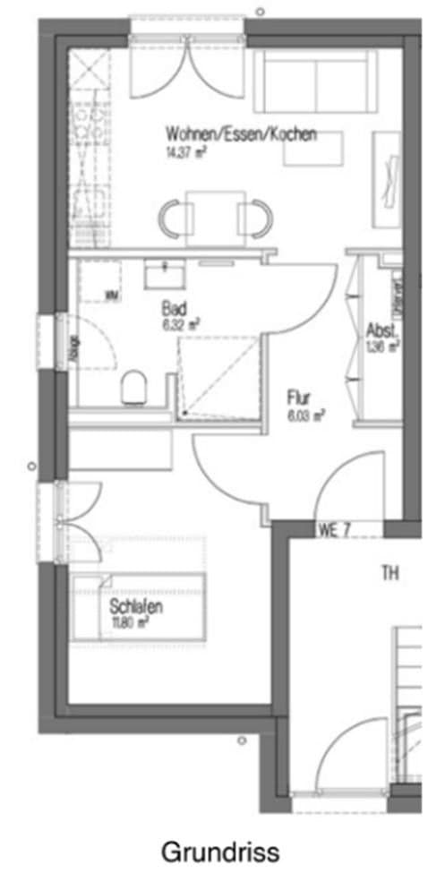 Prenájom bytu 2-izbový 40 m², Hausen, Hesensko Prenájom bytu 2-izbový 40 m², Hausen, Hesensko
