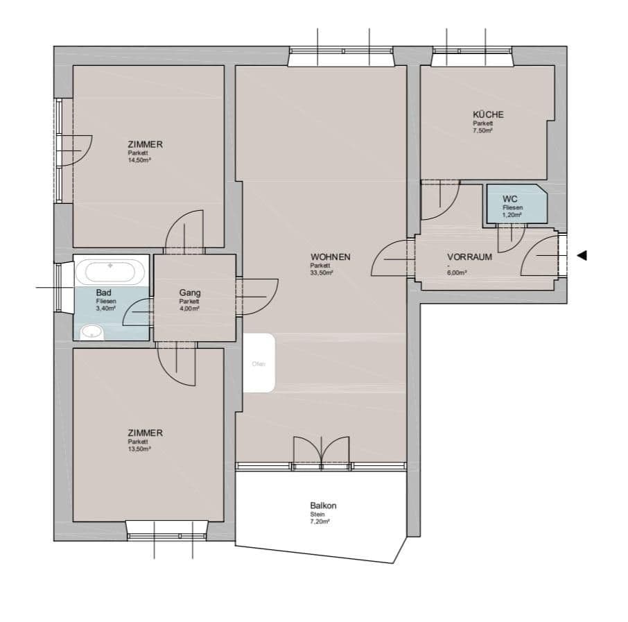 Predaj bytu 3-izbový 80 m², Richard-Wagner-Straße 22, Villach, Korutánsko Predaj bytu 3-izbový 80 m², Richard-Wagner-Straße 22, Villach, Korutánsko