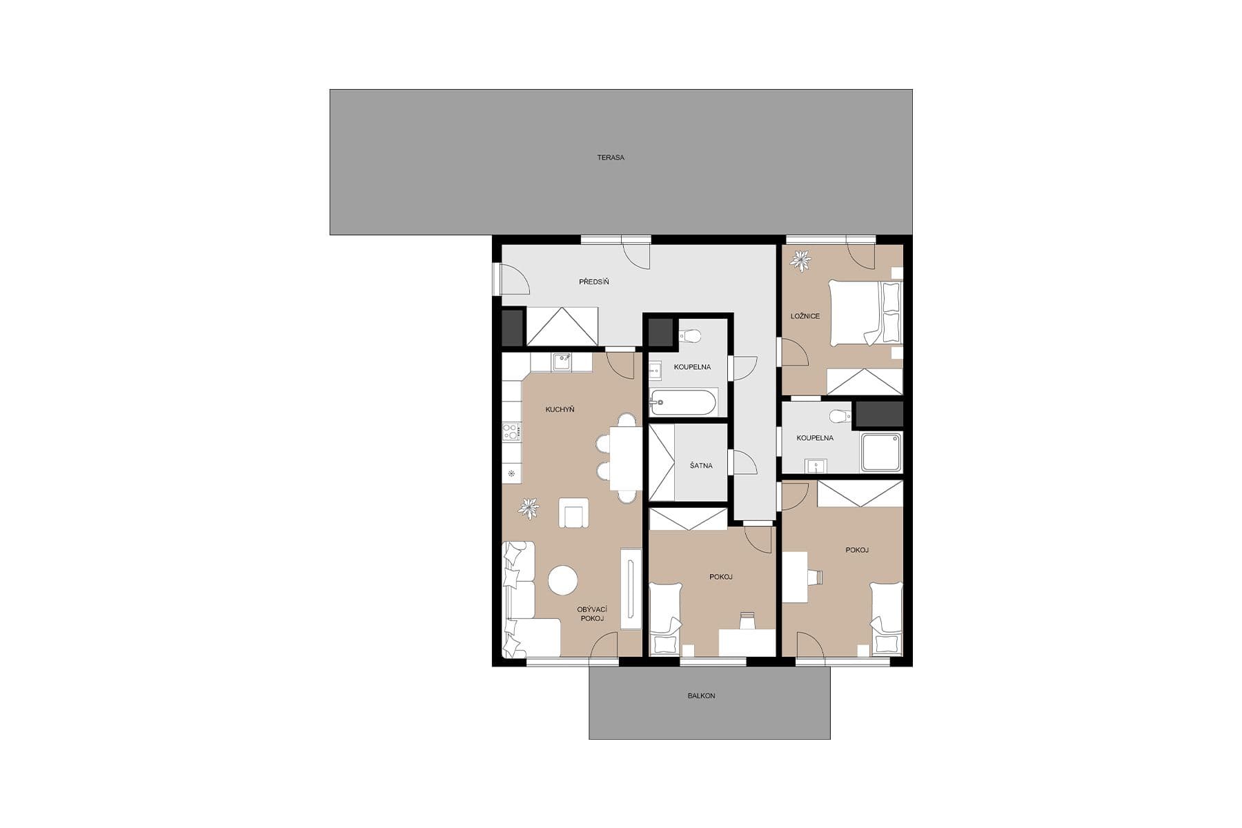 Predaj bytu 4-izbový 177 m², Strnadových, Praha, Praha Predaj bytu 4-izbový 177 m², Strnadových, Praha, Praha