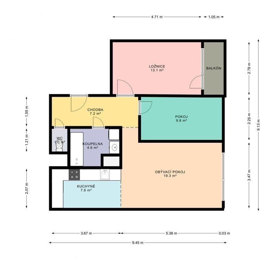 Predaj bytu 3-izbový 68 m², Ke Kateřinkám, Praha, Praha Predaj bytu 3-izbový 68 m², Ke Kateřinkám, Praha, Praha