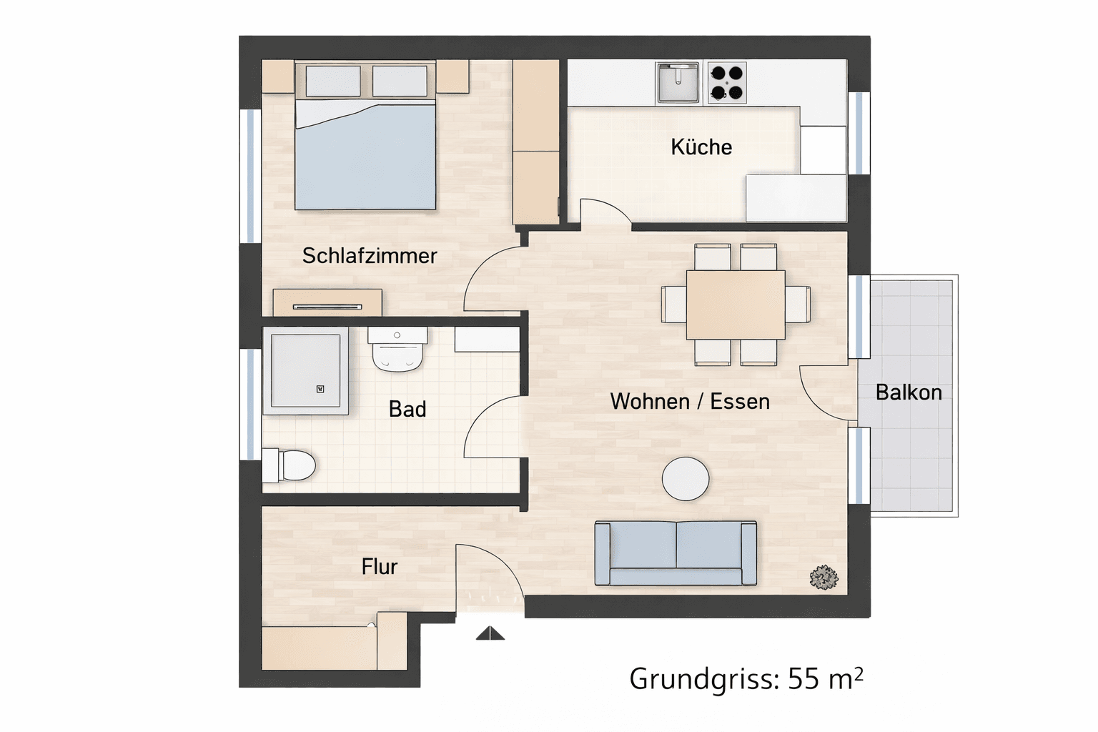 Prenájom bytu 2-izbový 55 m², Mannheim, Bádensko-Wurttembersko Prenájom bytu 2-izbový 55 m², Mannheim, Bádensko-Wurttembersko
