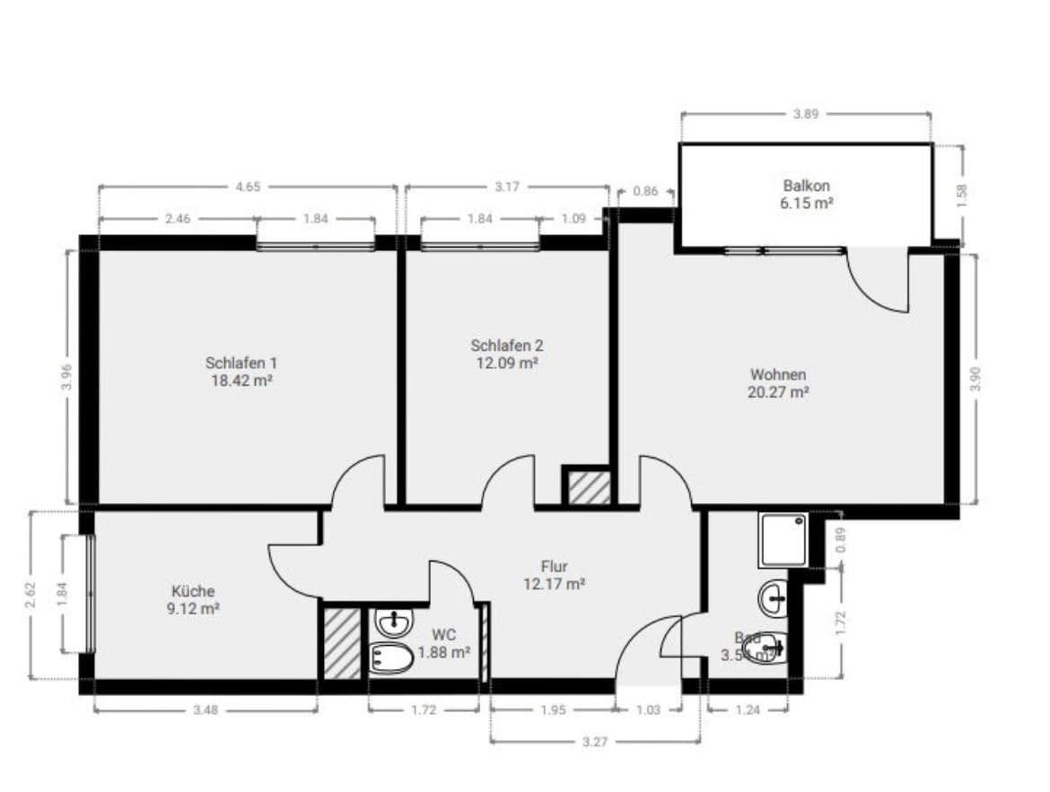 Prenájom bytu 3-izbový 83 m², Stresemannallee 65, Frankfurt am Main, Hesensko Prenájom bytu 3-izbový 83 m², Stresemannallee 65, Frankfurt am Main, Hesensko