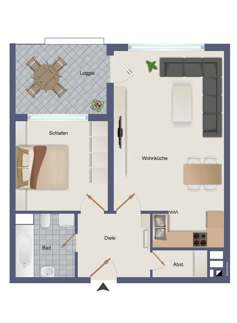 Prenájom bytu 2-izbový 61 m², Voltmerstraße 25, Hannover, Dolné Sasko Prenájom bytu 2-izbový 61 m², Voltmerstraße 25, Hannover, Dolné Sasko