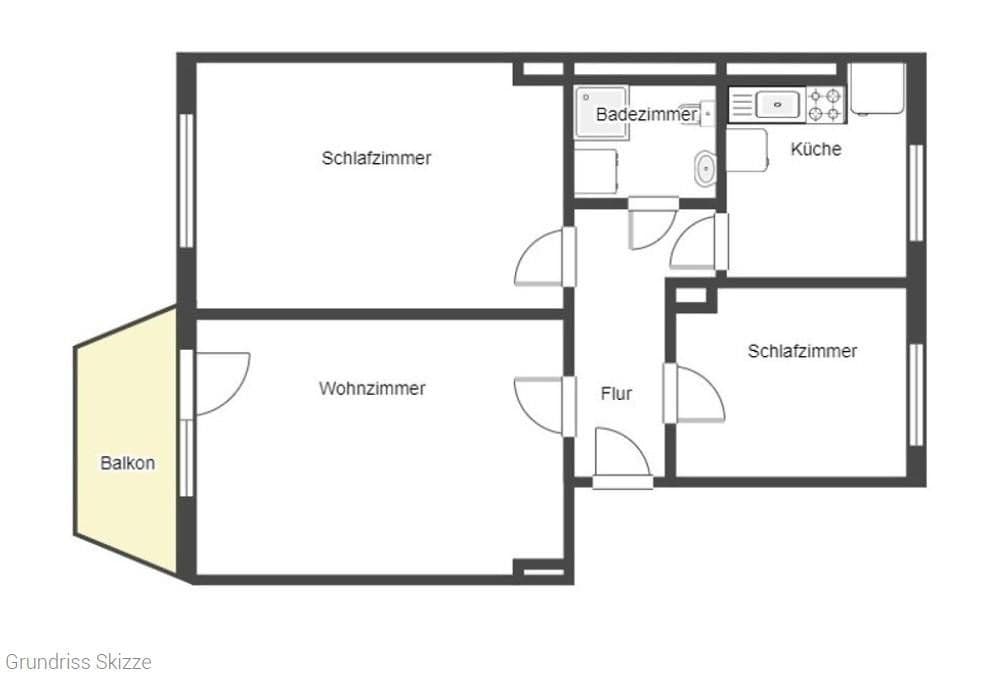 Predaj bytu 3-izbový 58 m², Bremen, Brémy Predaj bytu 3-izbový 58 m², Bremen, Brémy