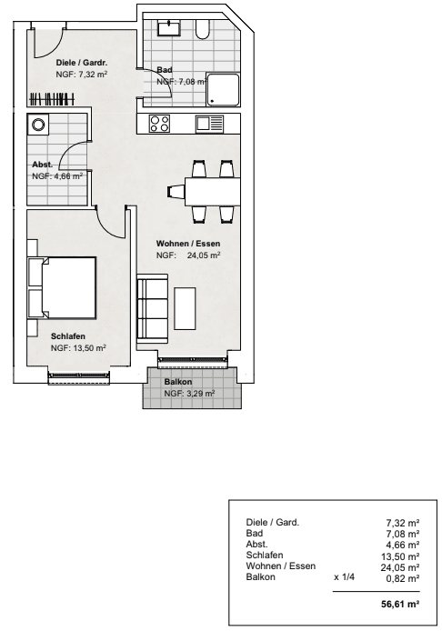 Prenájom bytu 2-izbový 57 m², Am Brüggeberge 14, Wolfenbüttel, Dolné Sasko Prenájom bytu 2-izbový 57 m², Am Brüggeberge 14, Wolfenbüttel, Dolné Sasko