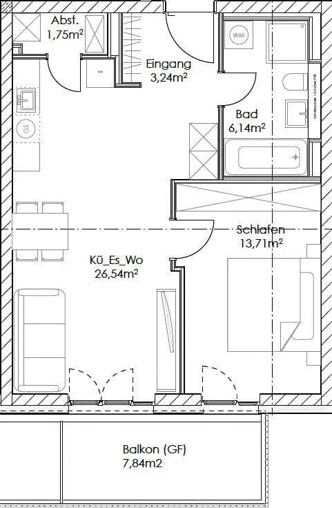 Prenájom bytu 2-izbový 56 m², Nordring 146, Nürnberg, Bavorsko Prenájom bytu 2-izbový 56 m², Nordring 146, Nürnberg, Bavorsko
