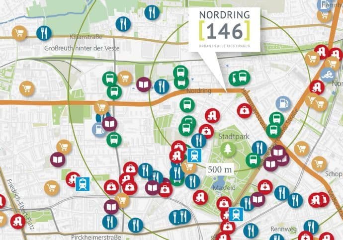 Prenájom bytu 2-izbový 56 m², Nordring 146, Nürnberg, Bavorsko Prenájom bytu 2-izbový 56 m², Nordring 146, Nürnberg, Bavorsko