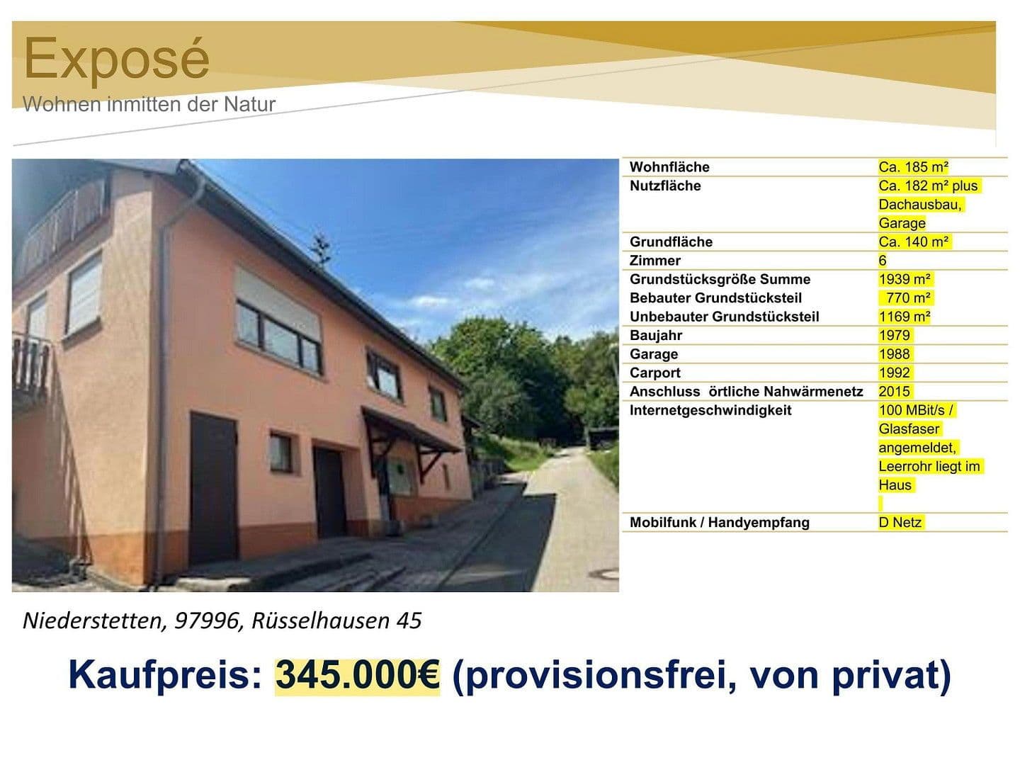 Predaj domu 185 m², pozemek 1.939 m², Rüsselhausen 45, Niederstetten, Bádensko-Wurttembersko Predaj domu 185 m², pozemek 1.939 m², Rüsselhausen 45, Niederstetten, Bádensko-Wurttembersko