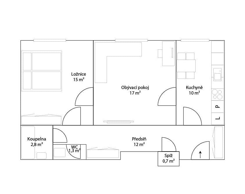 Predaj bytu 2-izbový 61 m², Merhautova, Brno, Jihomoravský kraj Predaj bytu 2-izbový 61 m², Merhautova, Brno, Jihomoravský kraj