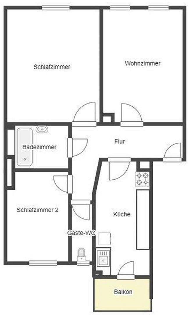 Prenájom bytu 3-izbový 65 m², Munkerstr., Nürnberg, Bavorsko Prenájom bytu 3-izbový 65 m², Munkerstr., Nürnberg, Bavorsko