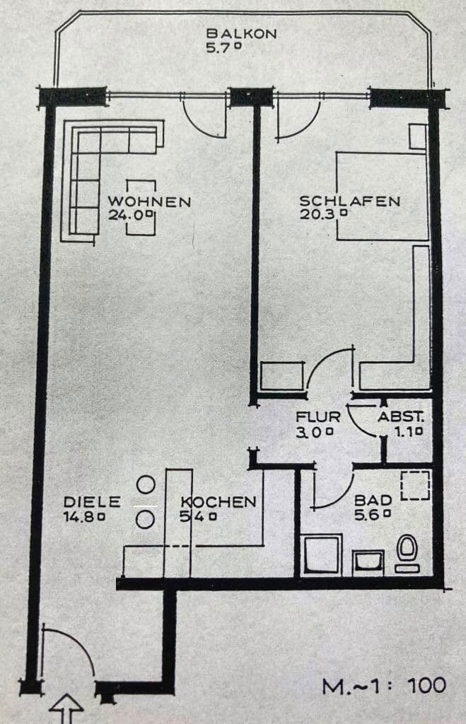 Prenájom bytu 2-izbový 78 m², Lerchenkamp 22 B, Hamburg, Hamburg Prenájom bytu 2-izbový 78 m², Lerchenkamp 22 B, Hamburg, Hamburg