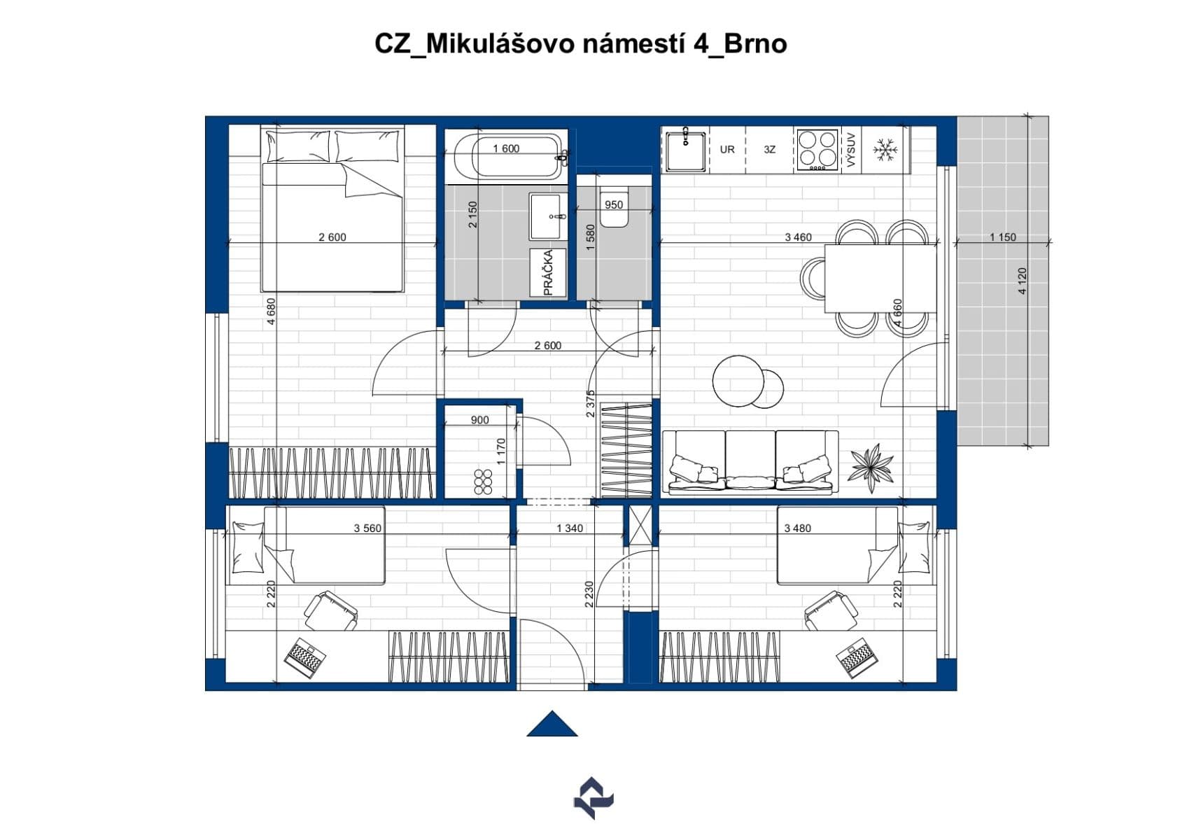 Predaj bytu 4-izbový 65 m², Mikuláškovo náměstí, Brno, Jihomoravský kraj Predaj bytu 4-izbový 65 m², Mikuláškovo náměstí, Brno, Jihomoravský kraj
