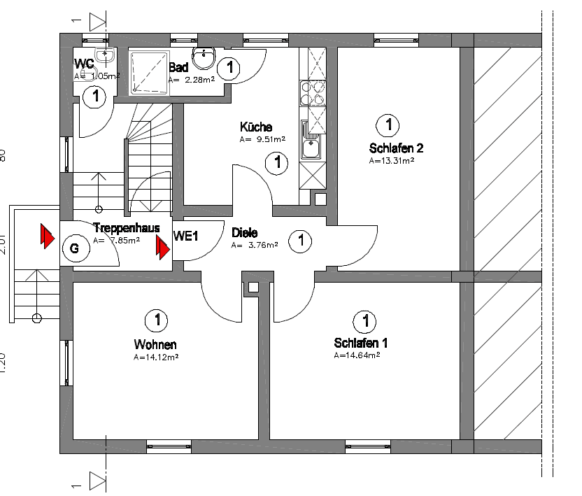 Prenájom bytu 3-izbový 60 m², Schiessgärten, Gießen, Hesensko Prenájom bytu 3-izbový 60 m², Schiessgärten, Gießen, Hesensko
