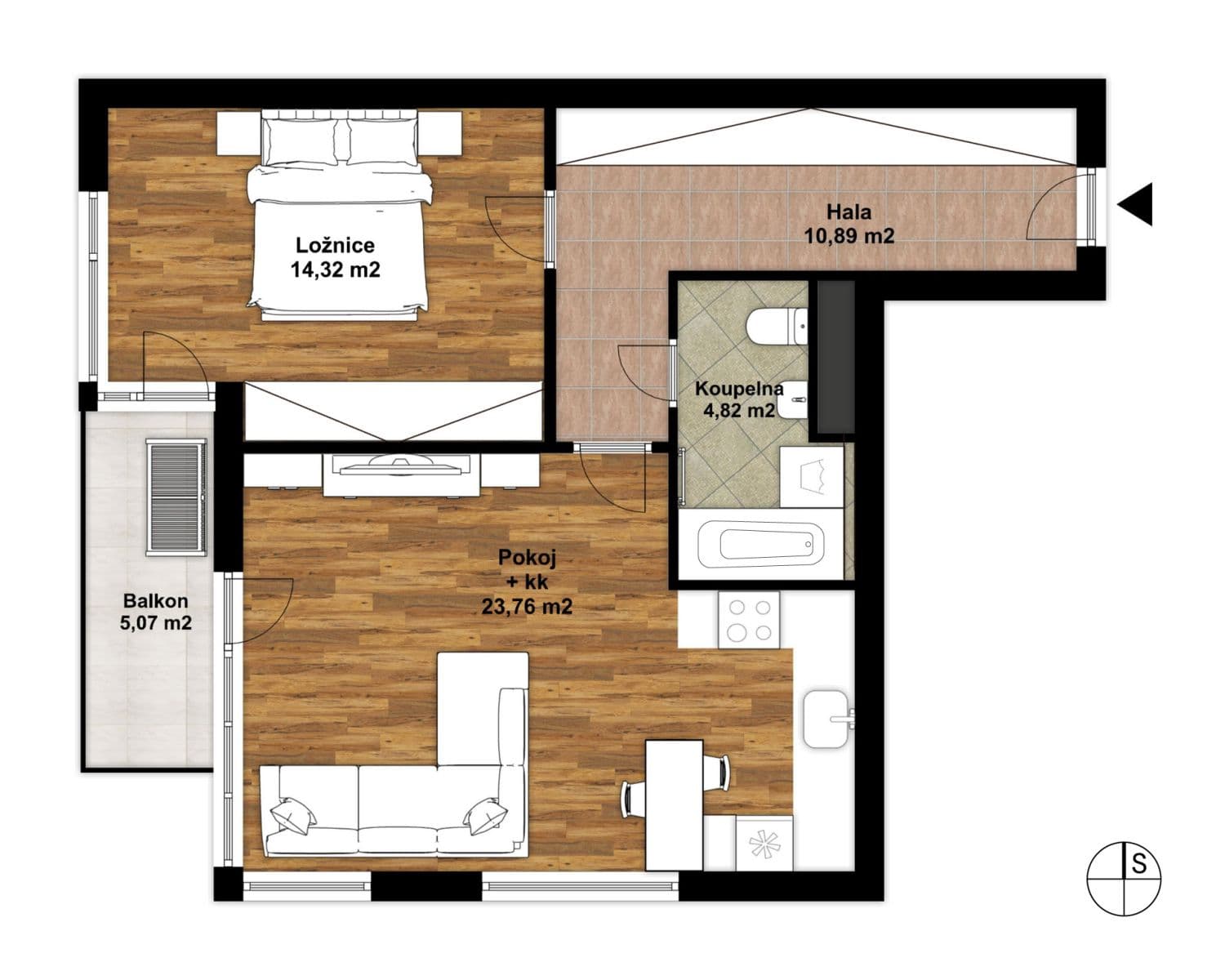 Predaj bytu 2-izbový 54 m², Pod Harfou, Praha, Praha Predaj bytu 2-izbový 54 m², Pod Harfou, Praha, Praha