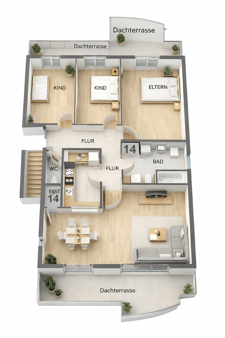 Predaj bytu 4-izbový 106 m², Beethovenring 12, Königs Wusterhausen, Brandenbursko Predaj bytu 4-izbový 106 m², Beethovenring 12, Königs Wusterhausen, Brandenbursko