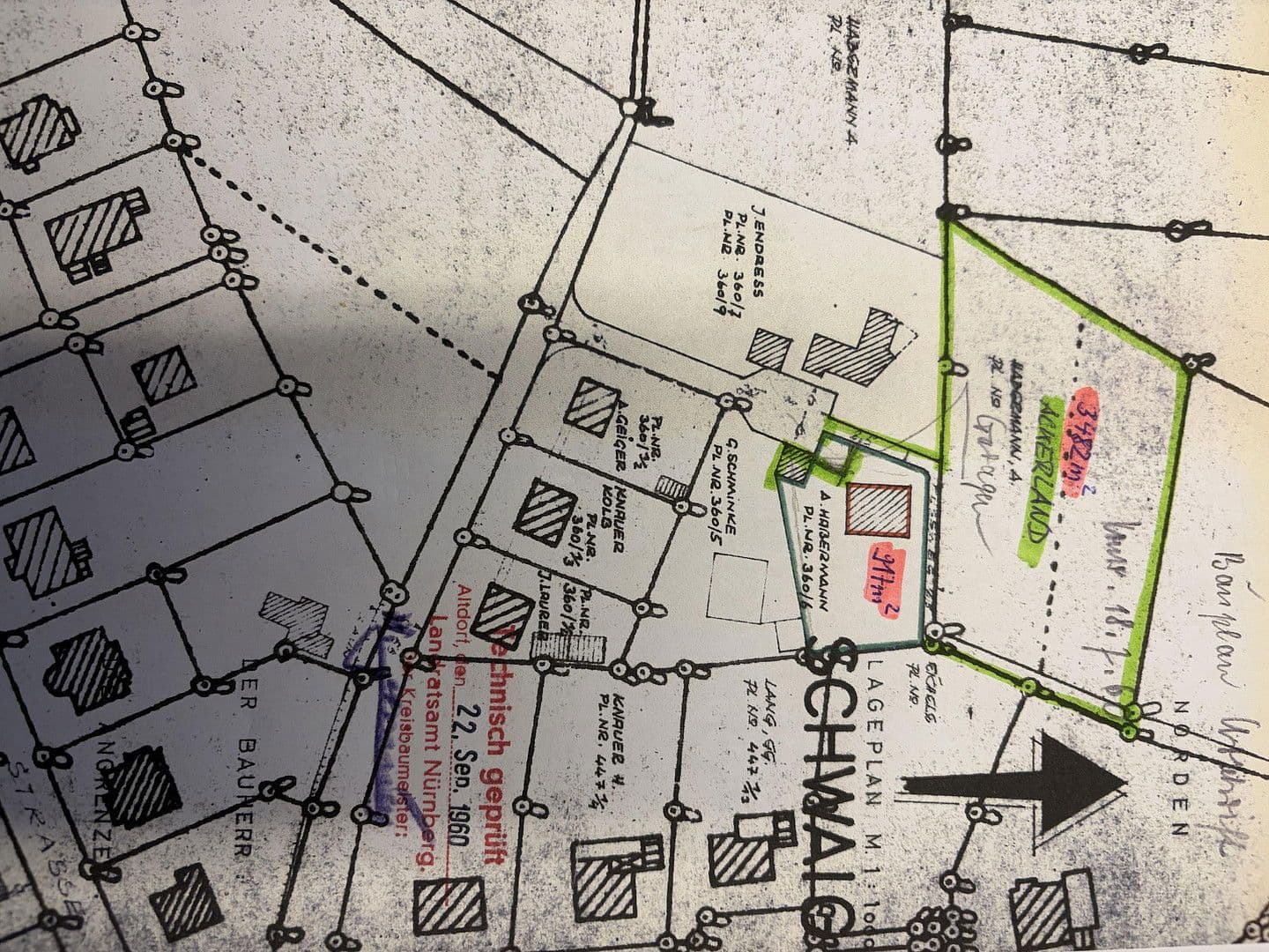 Predaj pozemku 4.674 m², Schwaig bei Nürnberg, Bavorsko Predaj pozemku 4.674 m², Schwaig bei Nürnberg, Bavorsko