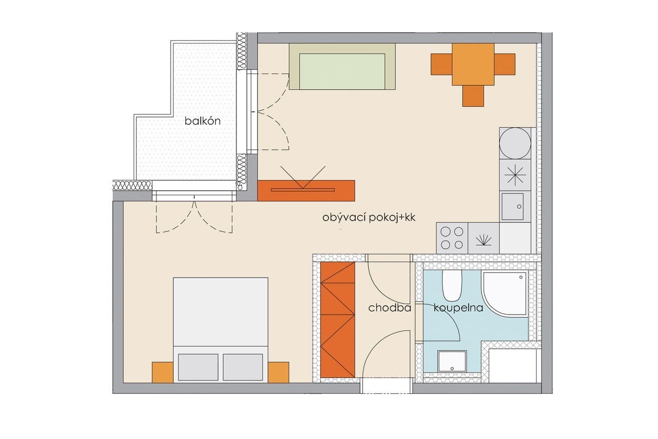 Prenájom bytu 2-izbový 47 m², Hartigova, Praha, Praha Prenájom bytu 2-izbový 47 m², Hartigova, Praha, Praha