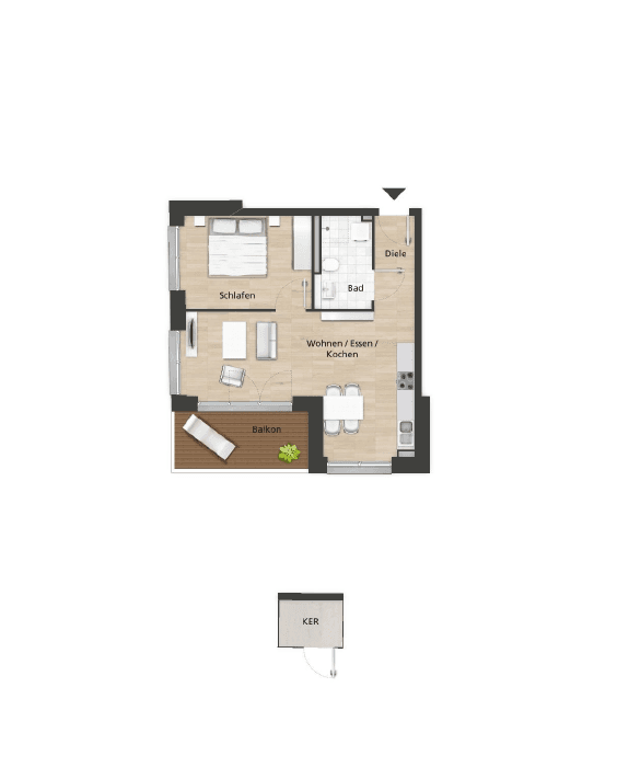 Prenájom bytu 2-izbový 54 m², Lorenz-Krapp-Straße 22-24, Bamberg, Bavorsko Prenájom bytu 2-izbový 54 m², Lorenz-Krapp-Straße 22-24, Bamberg, Bavorsko