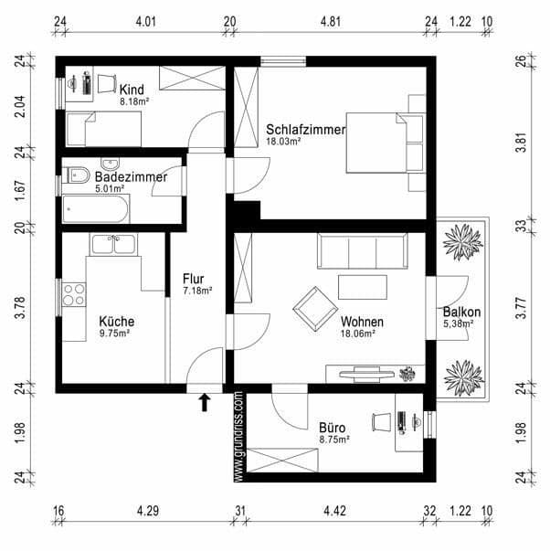Prenájom bytu 4-izbový 78 m², Breslauer Straße 1, Bad Wimpfen, Bádensko-Wurttembersko Prenájom bytu 4-izbový 78 m², Breslauer Straße 1, Bad Wimpfen, Bádensko-Wurttembersko