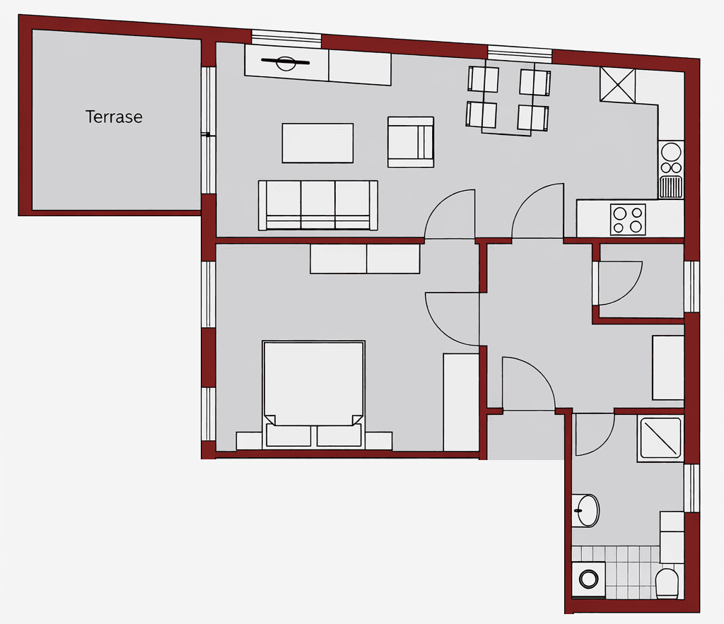 Prenájom bytu 2-izbový 69 m², Hauptstraße 27, Volkach, Bavorsko Prenájom bytu 2-izbový 69 m², Hauptstraße 27, Volkach, Bavorsko