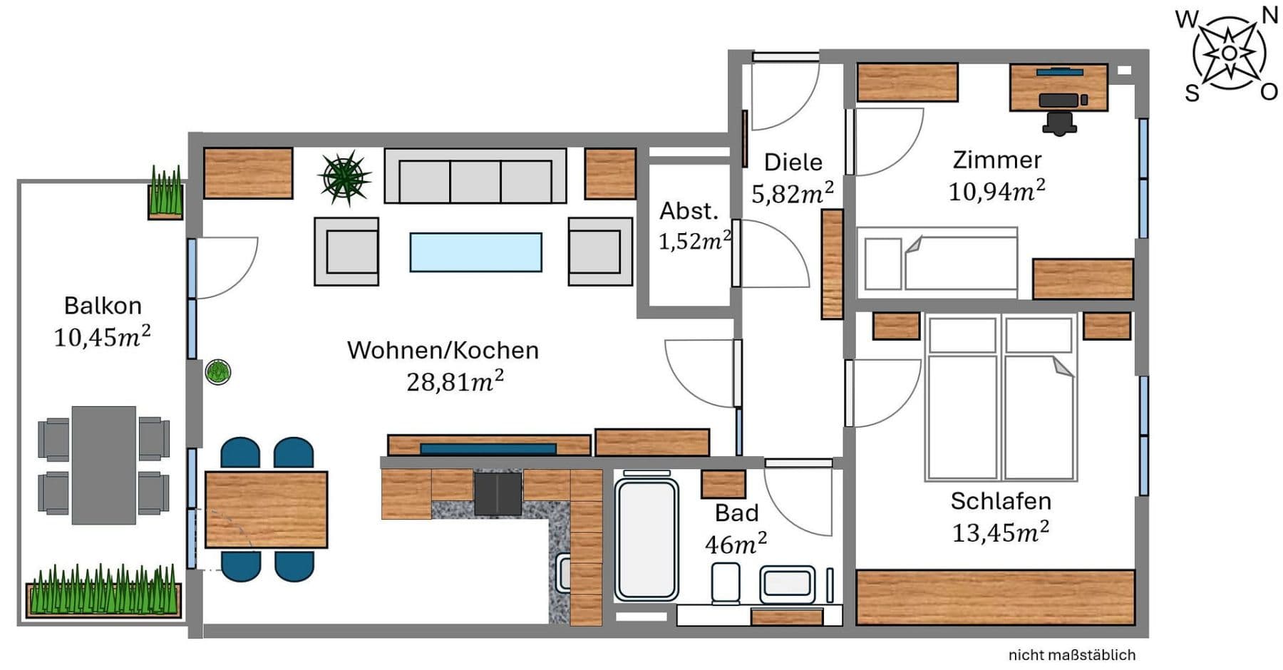 Predaj bytu 3-izbový 72 m², Vaterstetten, Bavorsko Predaj bytu 3-izbový 72 m², Vaterstetten, Bavorsko