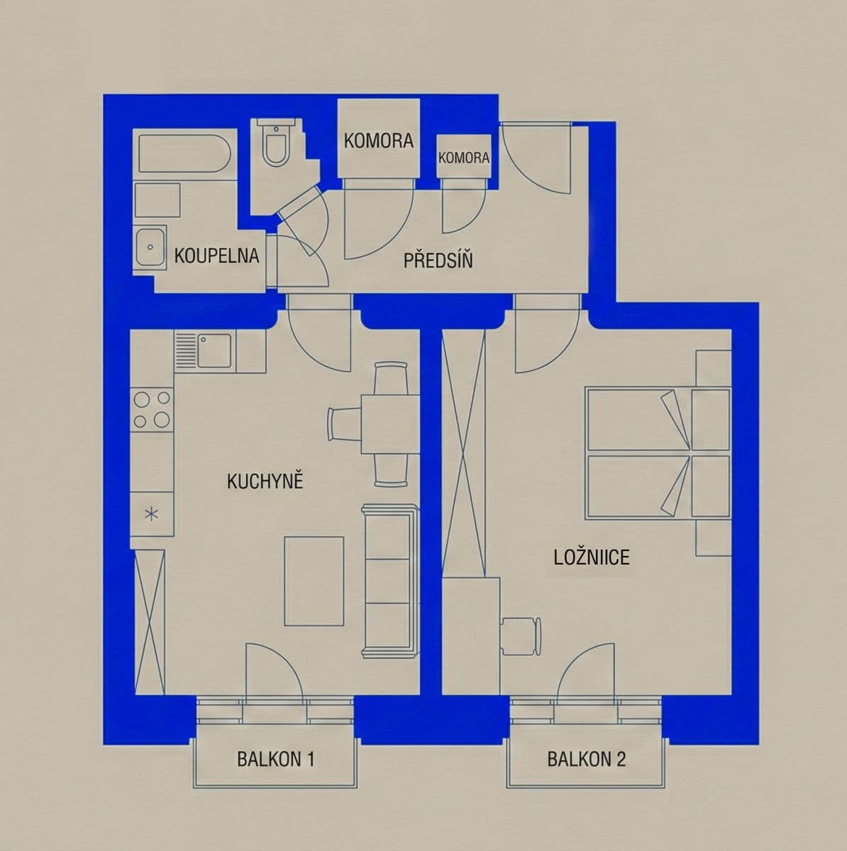Prenájom bytu 2-izbový 60 m², Křišťanova, Praha, Praha Prenájom bytu 2-izbový 60 m², Křišťanova, Praha, Praha