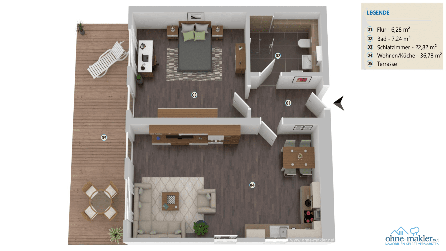 Prenájom bytu 2-izbový 80 m², Am Kanal 40, Rüdersdorf bei Berlin, Brandenbursko Prenájom bytu 2-izbový 80 m², Am Kanal 40, Rüdersdorf bei Berlin, Brandenbursko