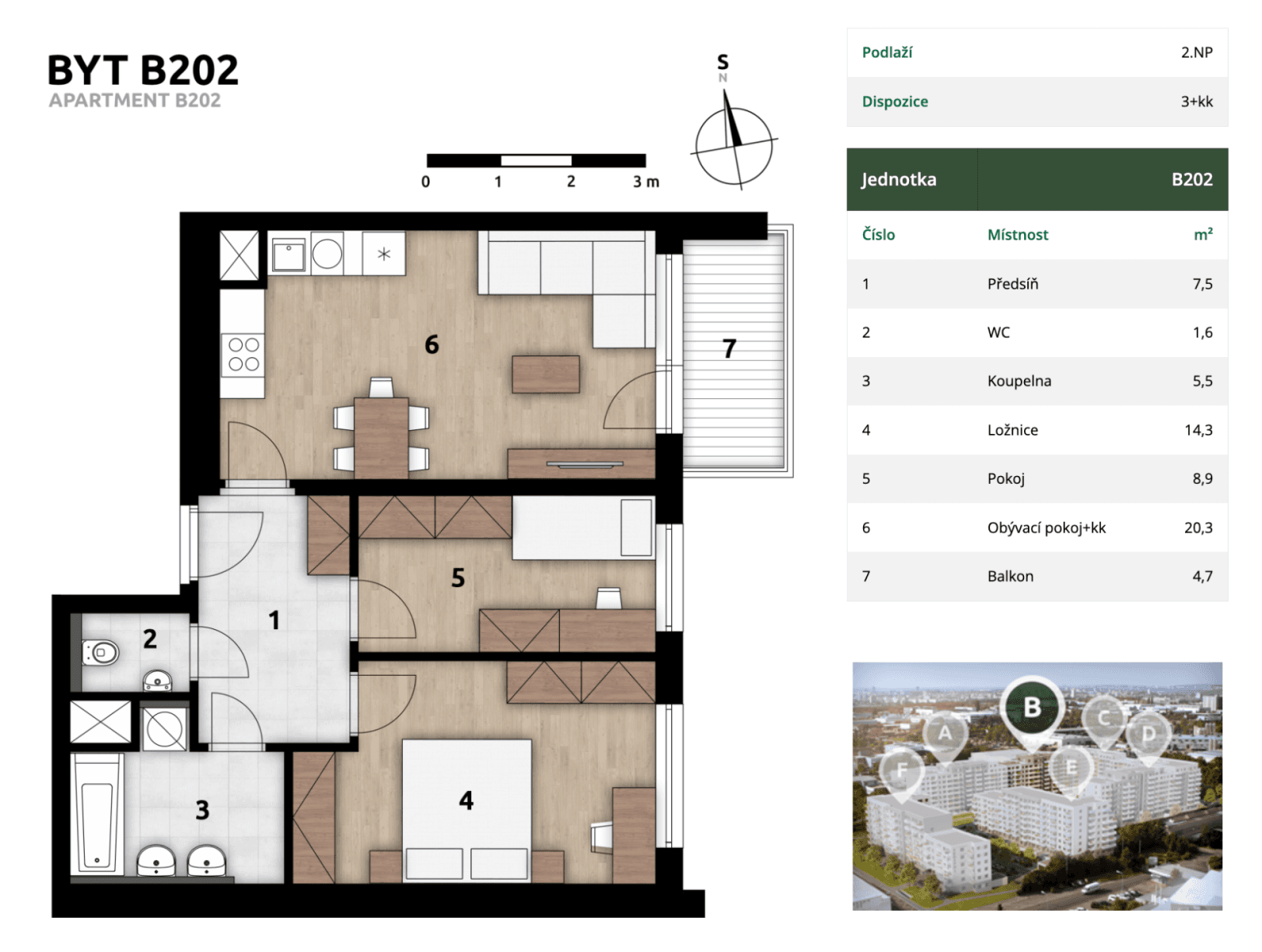 Predaj bytu 3-izbový 62 m², Arnošta Staňka, Praha, Praha Predaj bytu 3-izbový 62 m², Arnošta Staňka, Praha, Praha