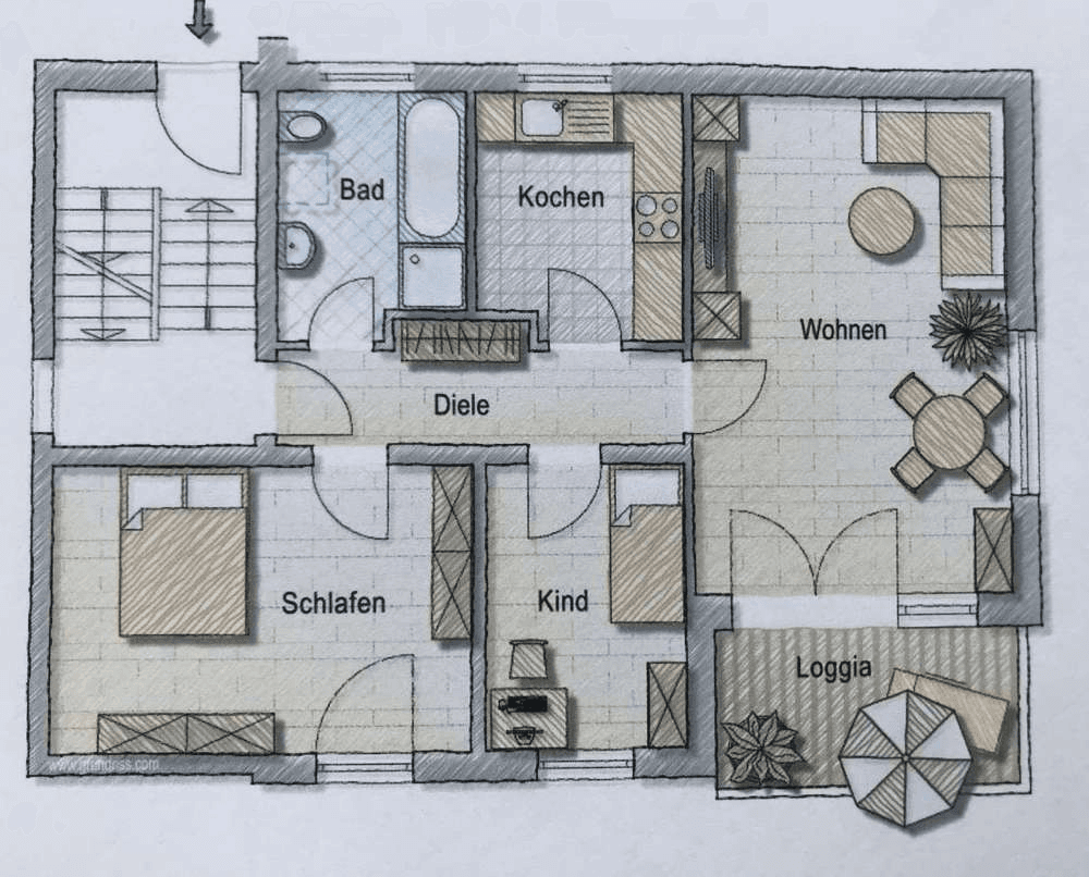 Prenájom bytu 3-izbový 71 m², Triftstraße 1a, Hamburg, Hamburg Prenájom bytu 3-izbový 71 m², Triftstraße 1a, Hamburg, Hamburg