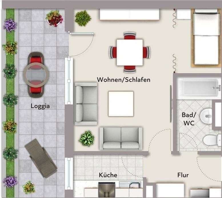 Predaj bytu 1-izbový 39 m², Landshut, Bavorsko Predaj bytu 1-izbový 39 m², Landshut, Bavorsko