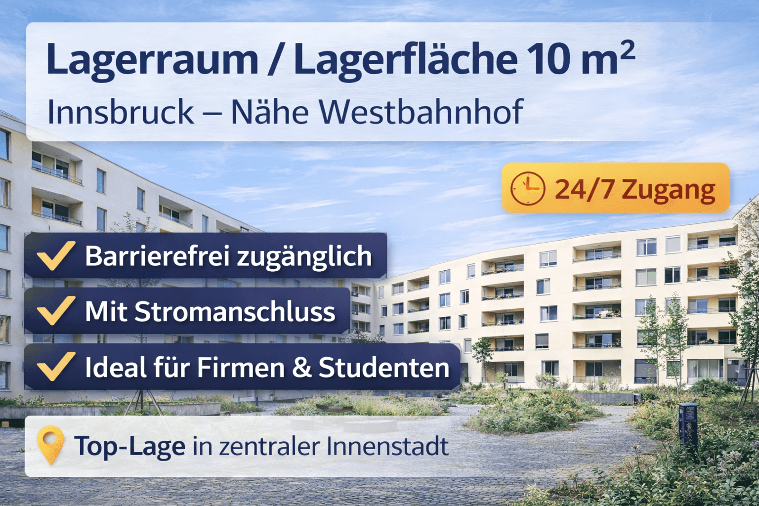 Prenájom nebytového priestoru 10 m², Andreas-Hofer-Straße 53, Innsbruck, Tirolsko Prenájom nebytového priestoru 10 m², Andreas-Hofer-Straße 53, Innsbruck, Tirolsko