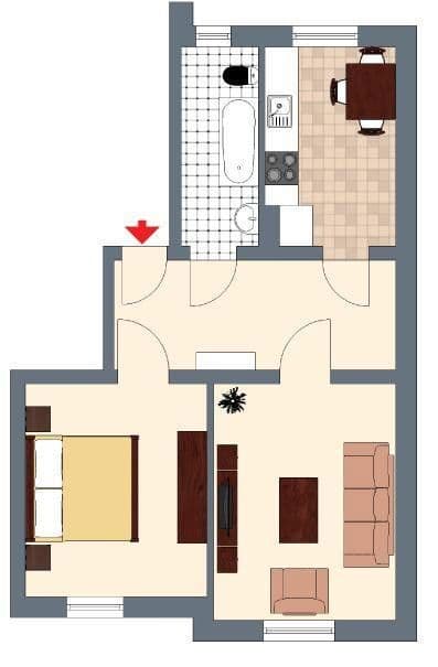 Prenájom bytu 2-izbový 49 m², Wallstraße 61, Schwerin, Meklenbursko-Predpomoransko Prenájom bytu 2-izbový 49 m², Wallstraße 61, Schwerin, Meklenbursko-Predpomoransko