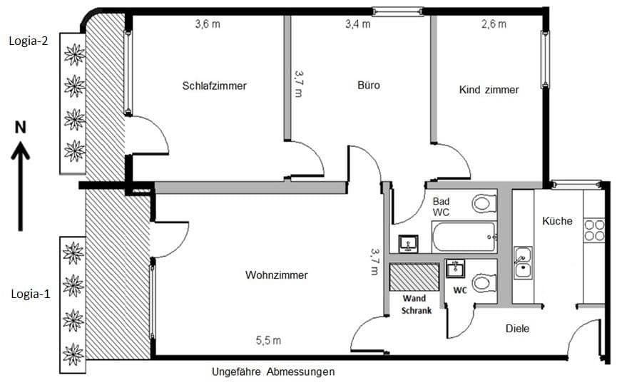 Predaj bytu 3-izbový 78 m², Unterhaching, Bavorsko Predaj bytu 3-izbový 78 m², Unterhaching, Bavorsko