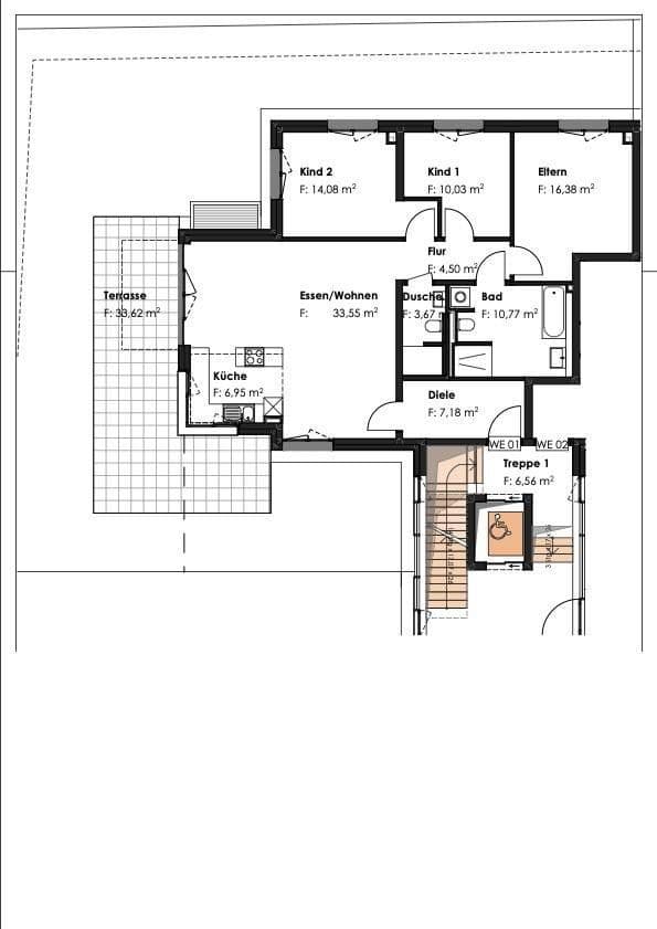 Prenájom bytu 4-izbový 124 m², Dorfstraße 13a, Germering, Bavorsko Prenájom bytu 4-izbový 124 m², Dorfstraße 13a, Germering, Bavorsko