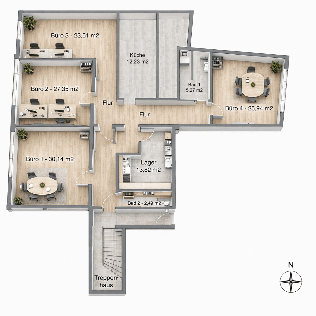 Prenájom kancelárie 170 m², Bremen, Brémy Prenájom kancelárie 170 m², Bremen, Brémy
