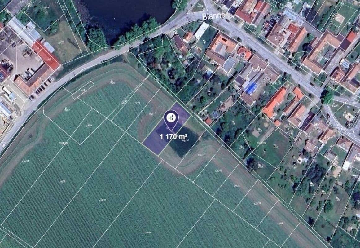 Predaj pozemku 1.170 m², Blanné, Jihomoravský kraj Predaj pozemku 1.170 m², Blanné, Jihomoravský kraj