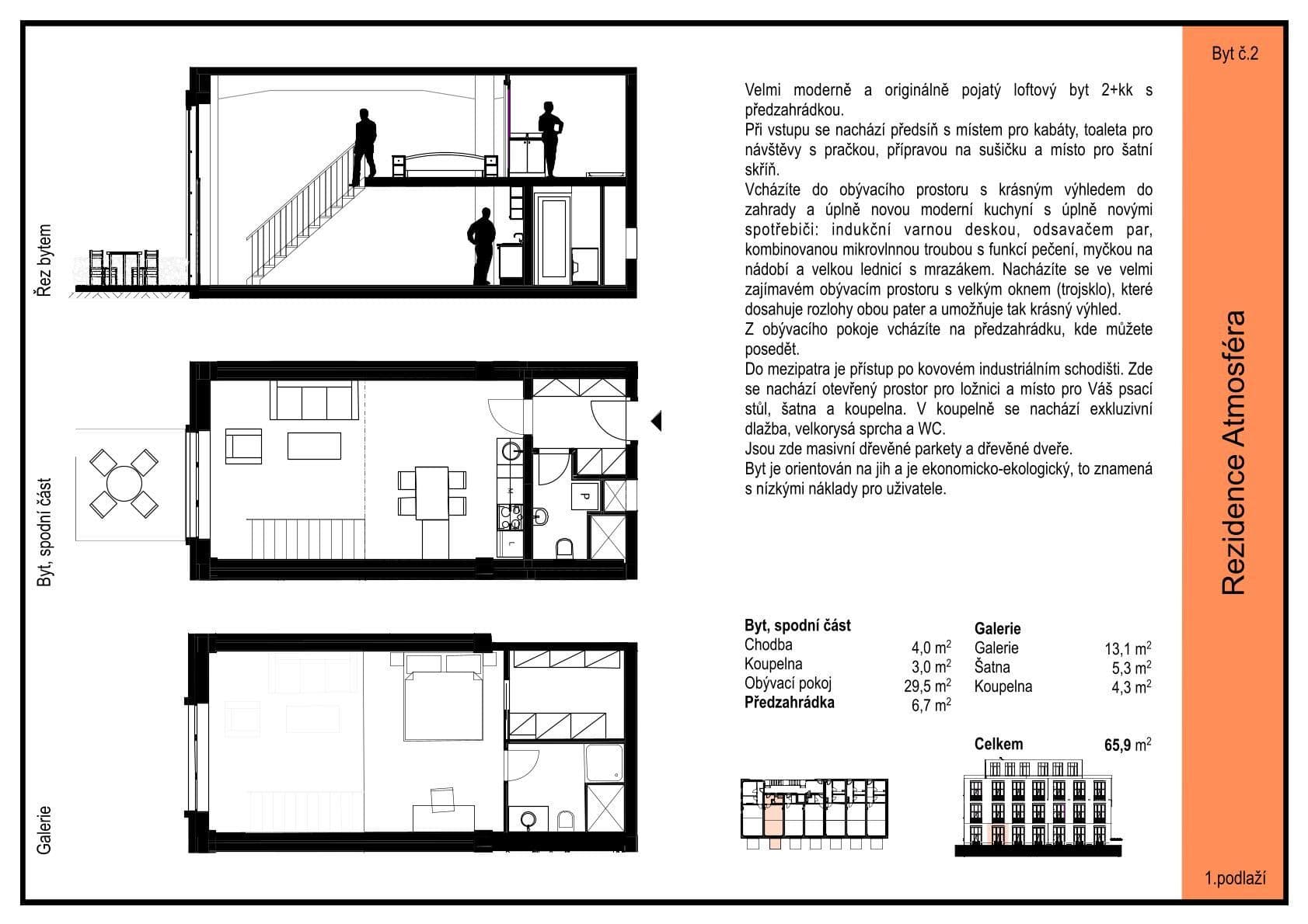 Prenájom bytu 2-izbový 59 m², Ambrožova, Praha, Praha Prenájom bytu 2-izbový 59 m², Ambrožova, Praha, Praha