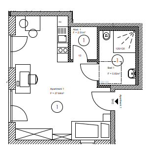 Predaj bytu 1-izbový 20 m², Am Starzenbachweg 16, Deggendorf, Bavorsko Predaj bytu 1-izbový 20 m², Am Starzenbachweg 16, Deggendorf, Bavorsko
