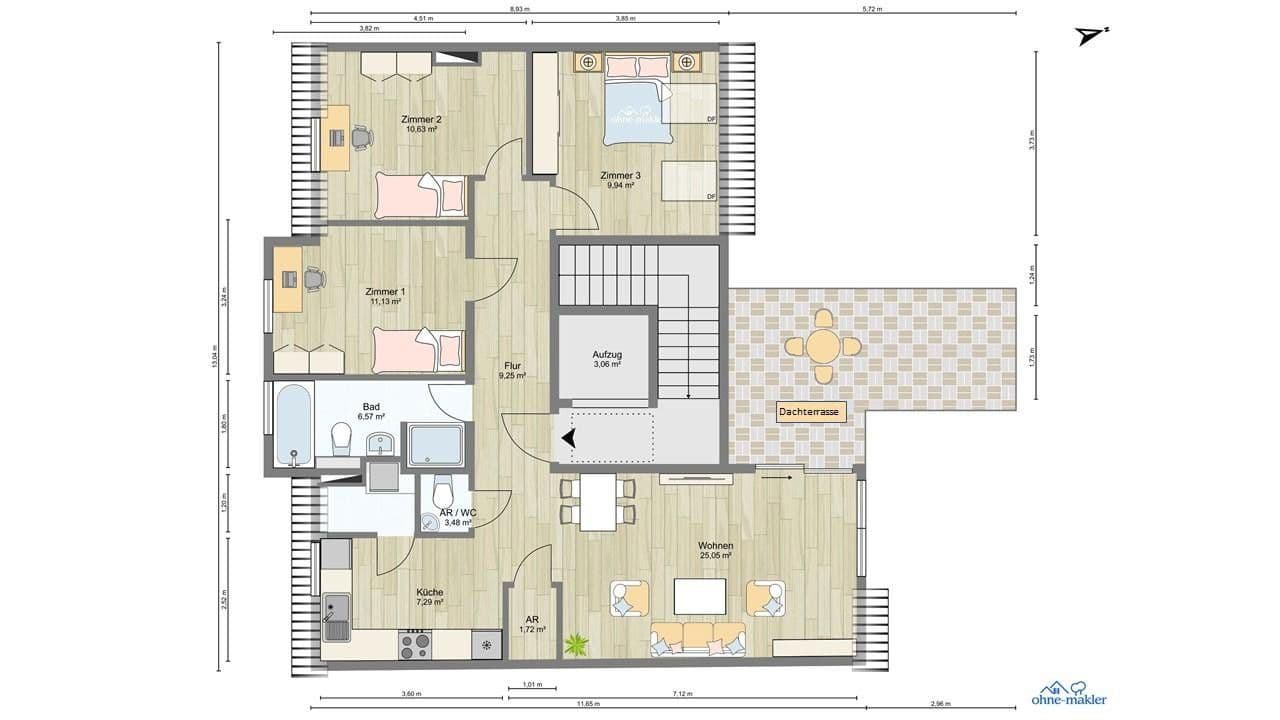 Prenájom bytu 4-izbový 92 m², Greifswald, Meklenbursko-Predpomoransko Prenájom bytu 4-izbový 92 m², Greifswald, Meklenbursko-Predpomoransko