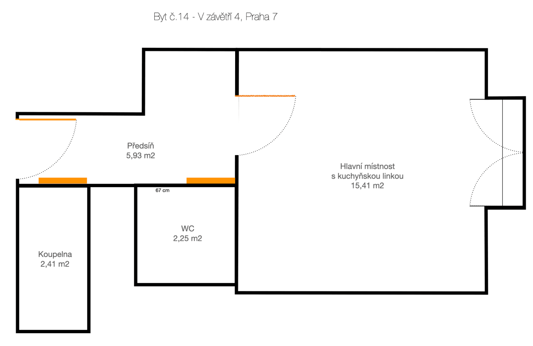 Predaj bytu 1-izbový 26 m², V Závětří, Praha, Praha Predaj bytu 1-izbový 26 m², V Závětří, Praha, Praha