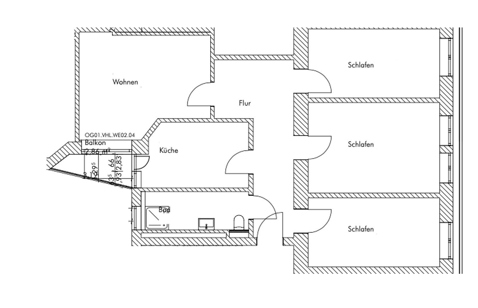 Prenájom bytu 4-izbový 97 m², Schmidtstedter Str. 28, Erfurt, Durínsko Prenájom bytu 4-izbový 97 m², Schmidtstedter Str. 28, Erfurt, Durínsko